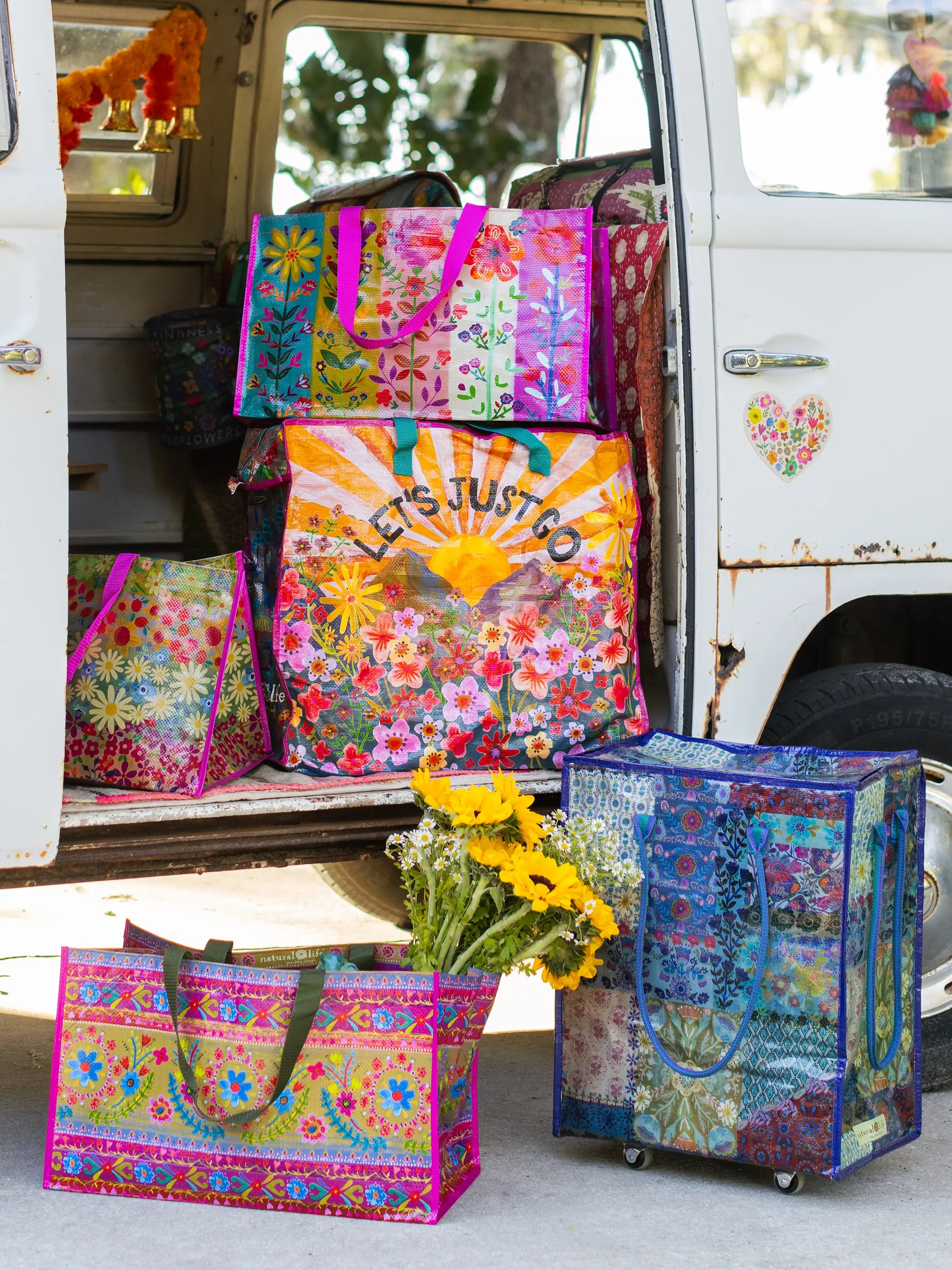 Carry All Happy Tote Bag - Flower